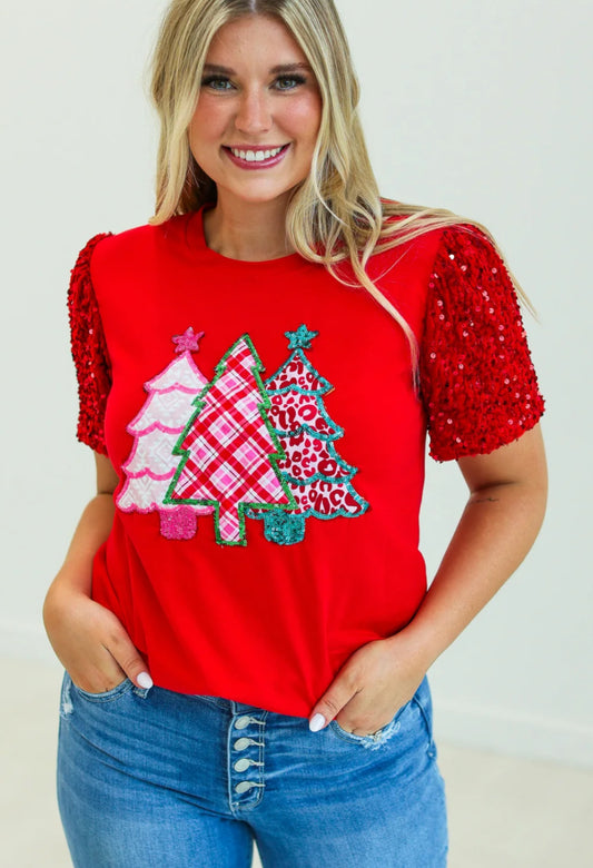 Three Trees Sequin Blouse